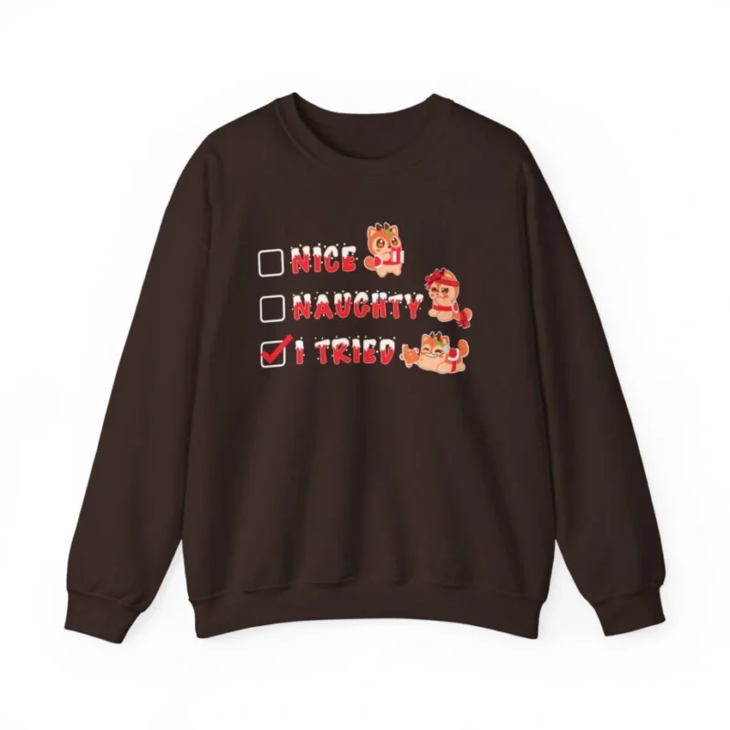 Aphmau Cocoa Holiday Unisex Heavy Blend Crewneck Sweatshirt Dark Chocolate