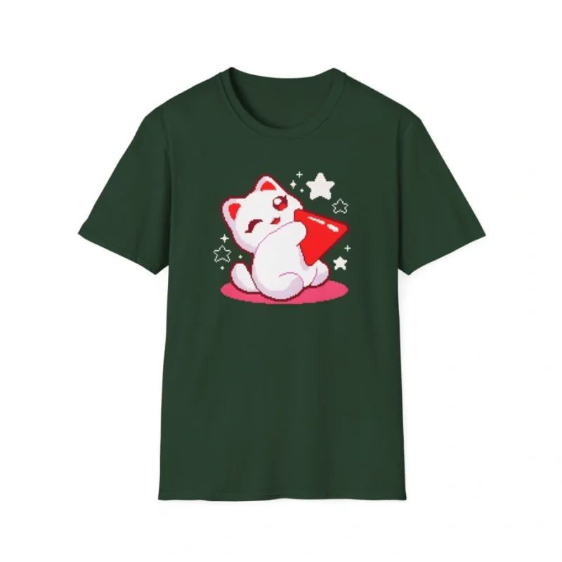Aphmau Creator Cat Unisex Softstyle T-Shirt Forest Green