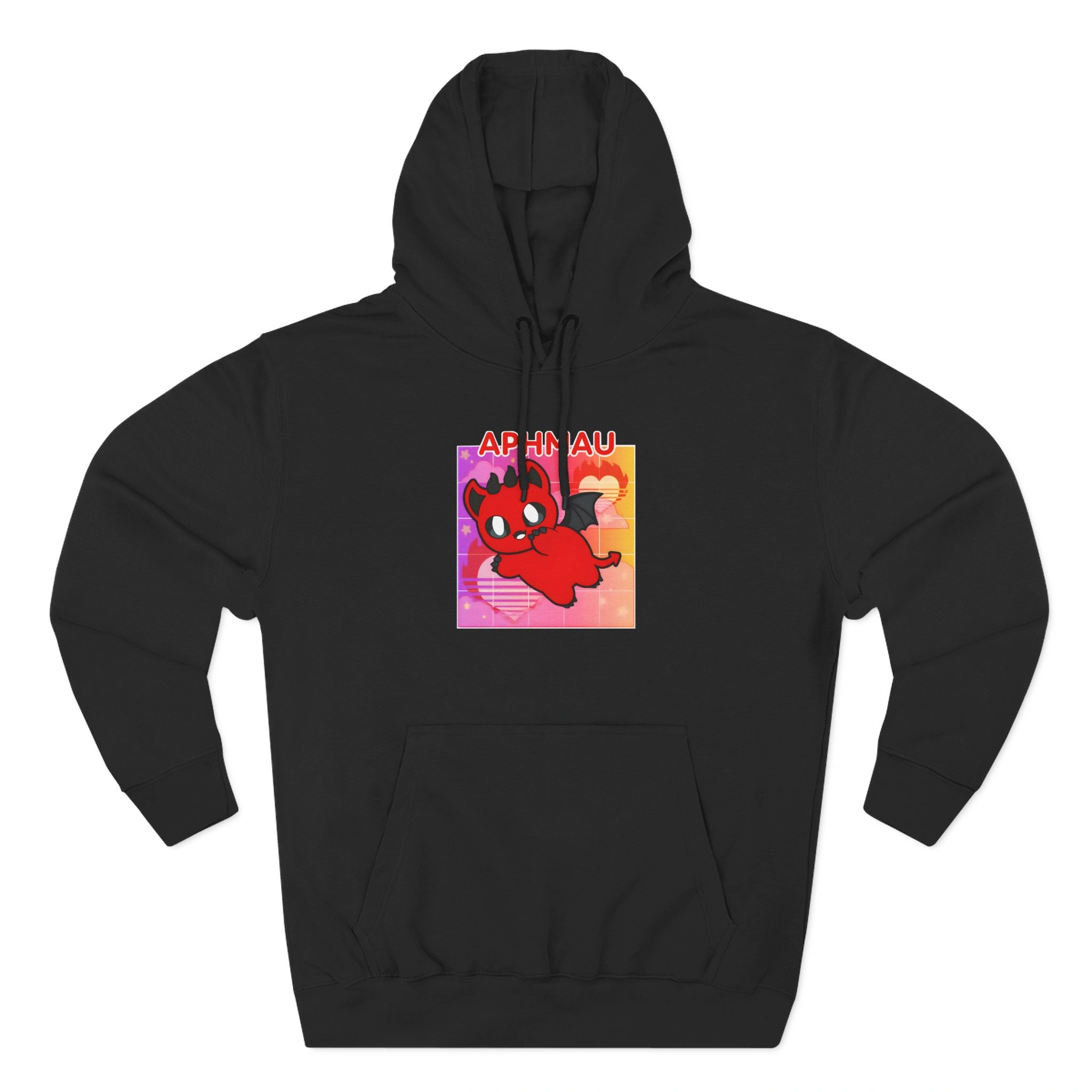 Aphmau Demon Cat Three-Panel Fleece Hoodie Aphmau Demon Cat Three-Panel Fleece Hoodie Black