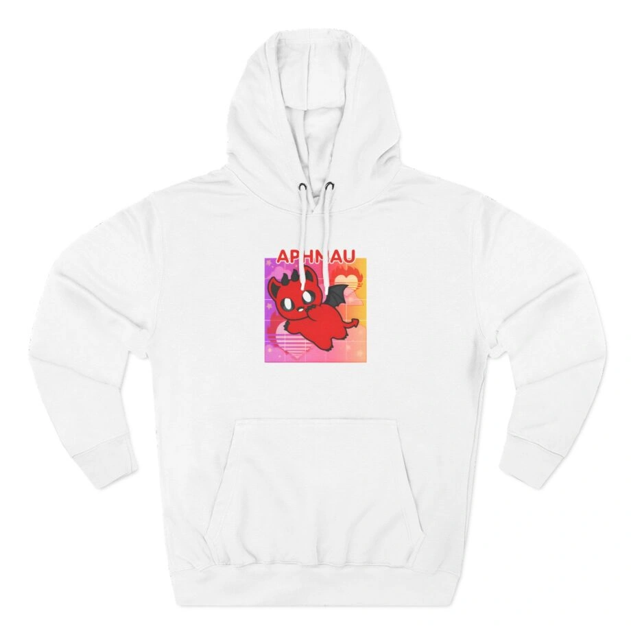 Aphmau Demon Cat Three-Panel Fleece Hoodie Aphmau Demon Cat Three-Panel Fleece Hoodie White