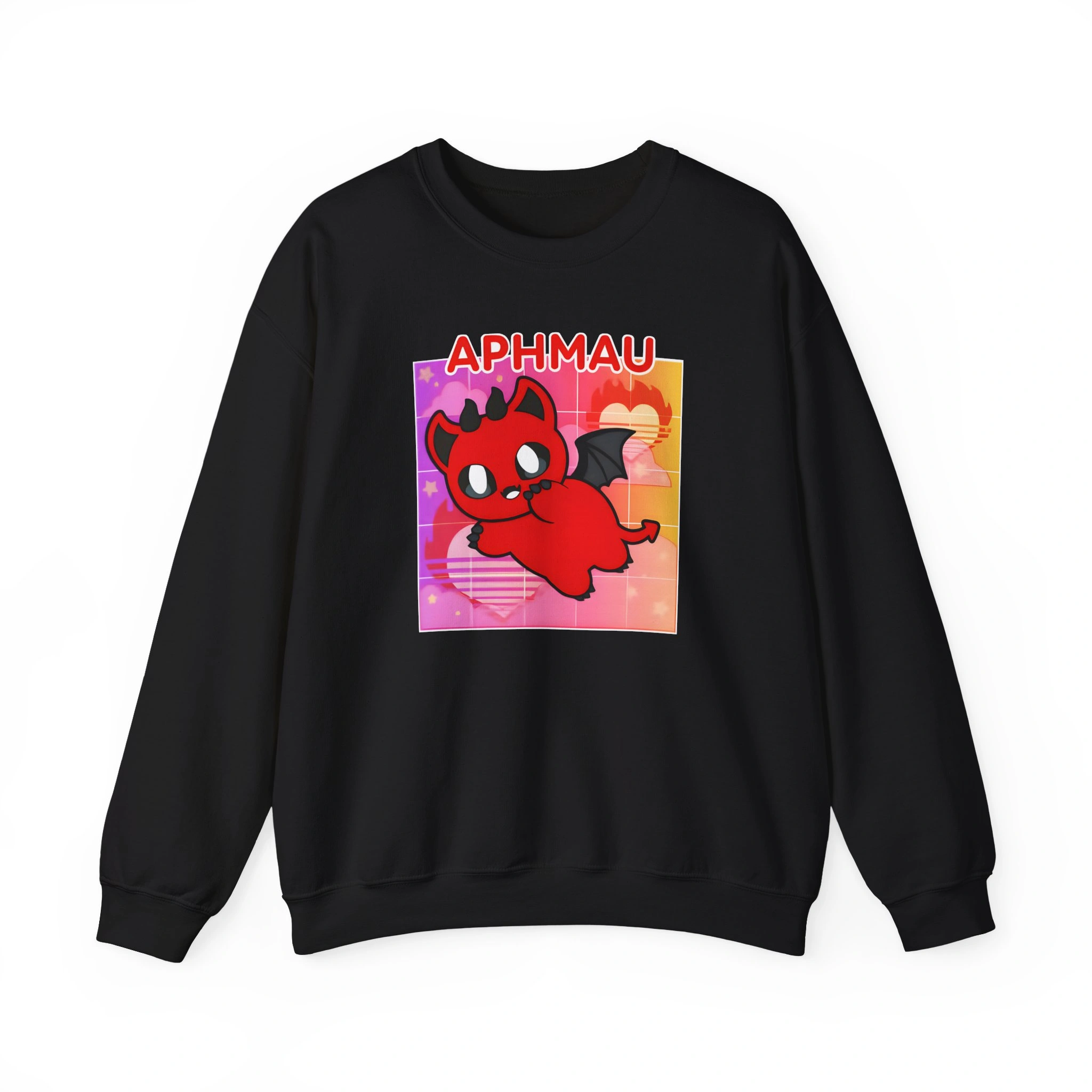Aphmau Demon Cat Unisex Heavy Blend Crewneck Sweatshirt Aphmau Demon Cat Unisex Heavy Blend Crewneck Sweatshirt Black