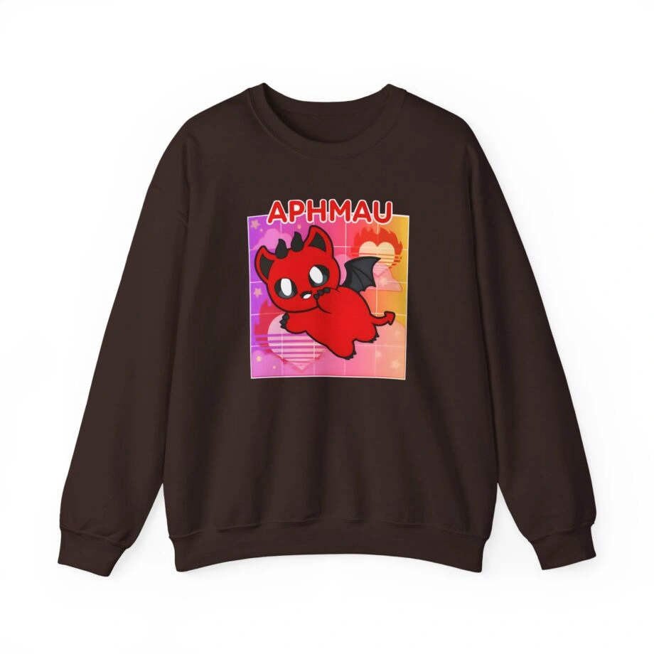 Aphmau Demon Cat Unisex Heavy Blend Crewneck Sweatshirt Aphmau Demon Cat Unisex Heavy Blend Crewneck Sweatshirt Dark Chocolate