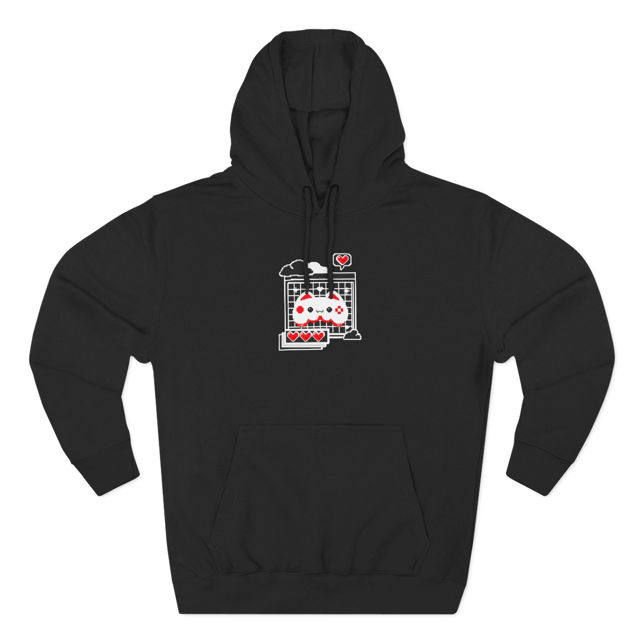 Aphmau Gamer Cat Three-Panel Fleece Hoodie Aphmau Gamer Cat Three-Panel Fleece Hoodie Black