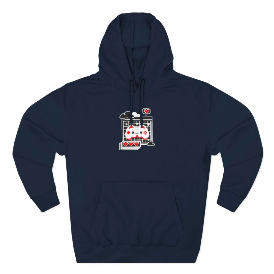 Aphmau Gamer Cat Three-Panel Fleece Hoodie Aphmau Gamer Cat Three-Panel Fleece Hoodie Navy