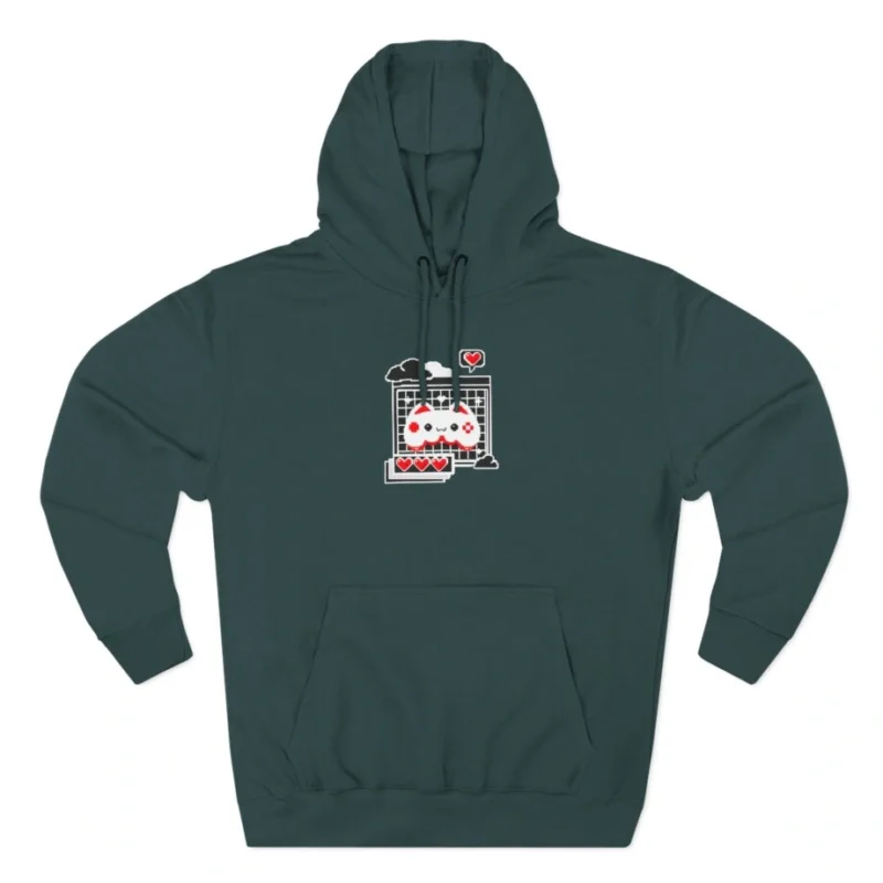 Aphmau Gamer Cat Three-Panel Fleece Hoodie Sports Green