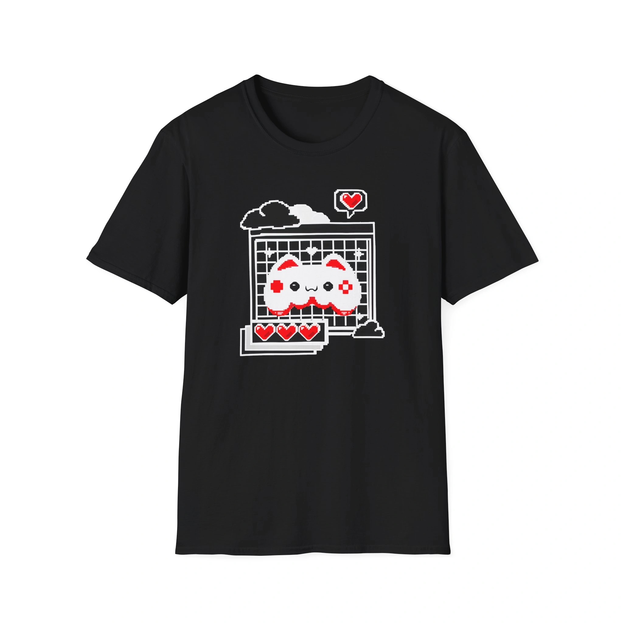 Aphmau Gamer Cat Unisex Softstyle Blend T-Shirt Aphmau Gamer Cat Unisex Softstyle T-Shirt Black