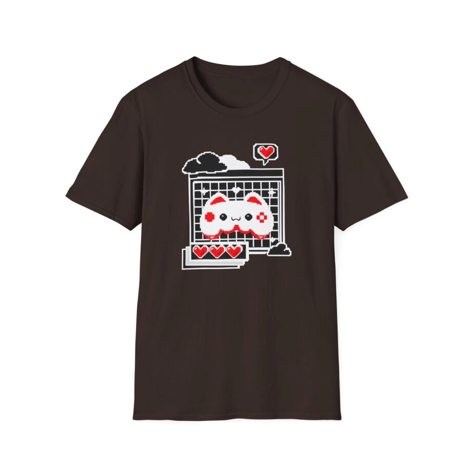 Aphmau Gamer Cat Unisex Softstyle Blend T-Shirt Aphmau Gamer Cat Unisex Softstyle T-Shirt Dark Chocolate