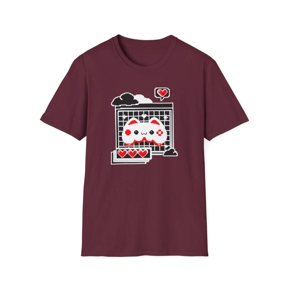 Aphmau Gamer Cat Unisex Softstyle Blend T-Shirt Aphmau Gamer Cat Unisex Softstyle T-Shirt Maroon