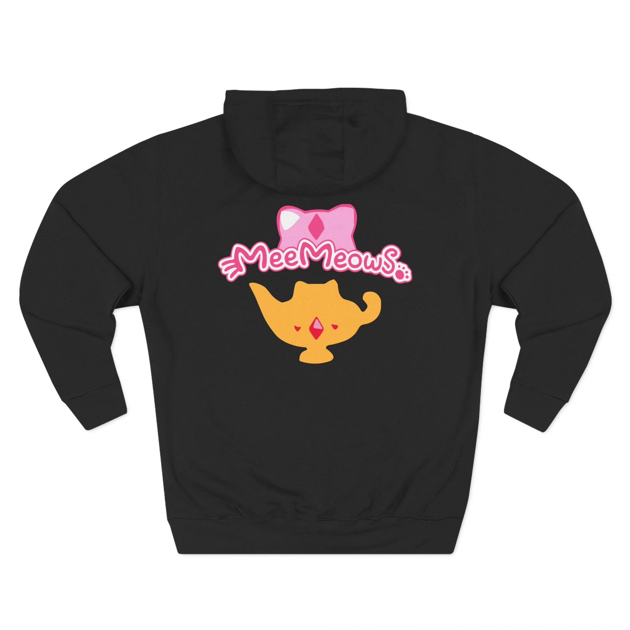 Aphmau Genie Cat Three-Panel Fleece Hoodie Aphmau Genie Cat Three-Panel Fleece Hoodie Black Back Side