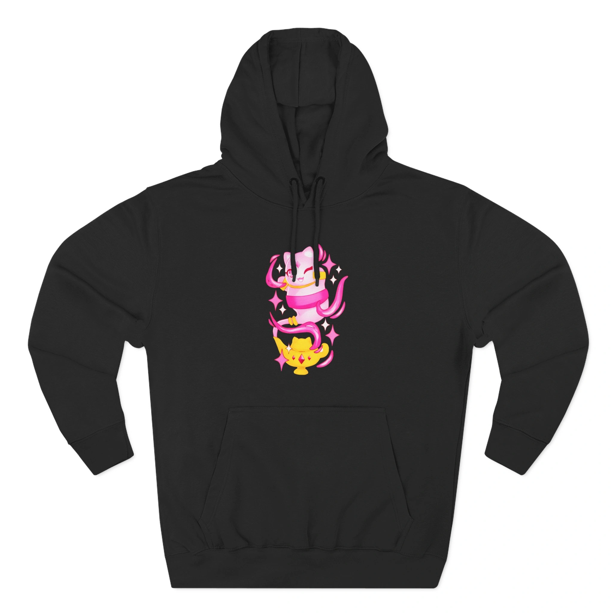 Aphmau Genie Cat Three-Panel Fleece Hoodie Aphmau Genie Cat Three-Panel Fleece Hoodie Black
