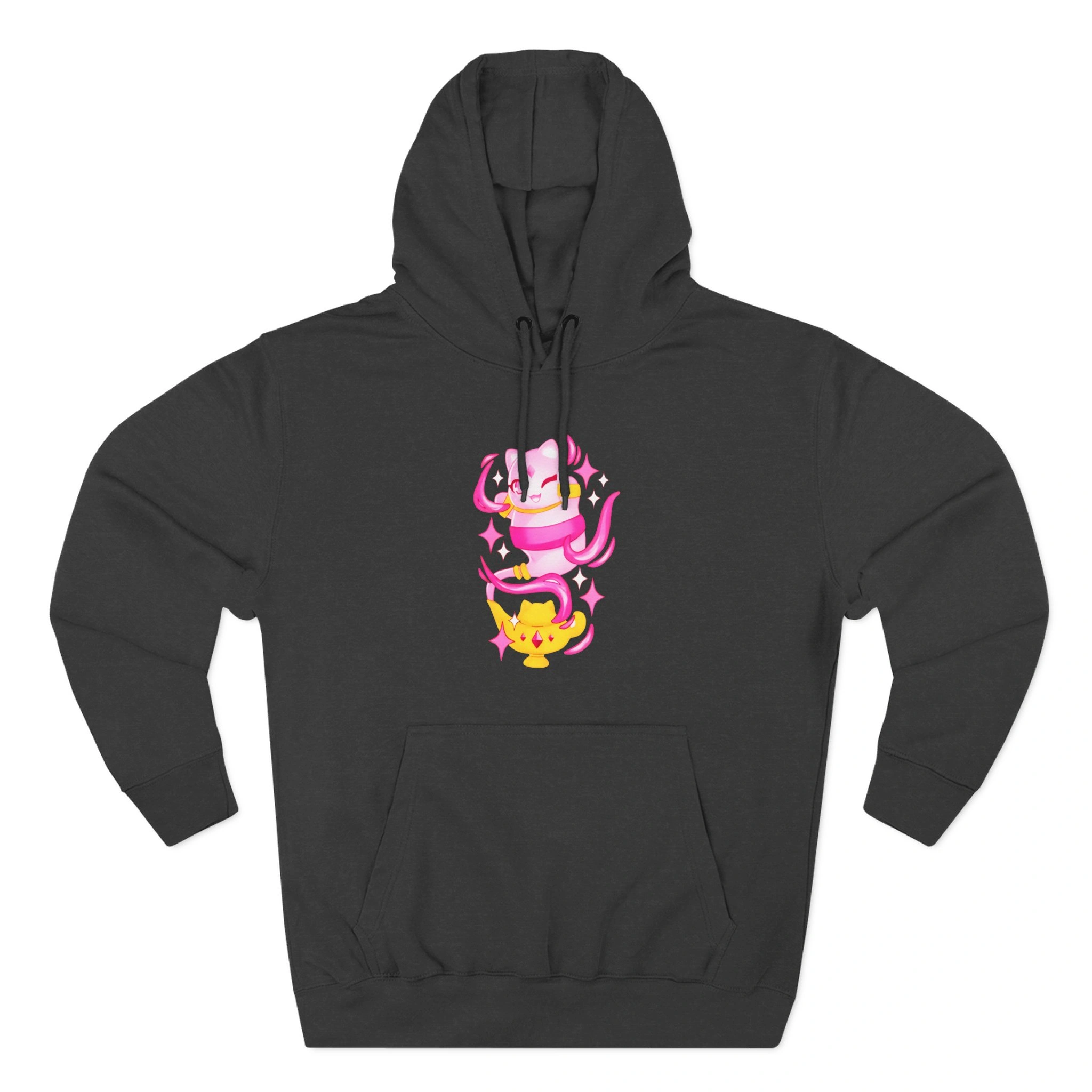 Aphmau Genie Cat Three-Panel Fleece Hoodie Aphmau Genie Cat Three-Panel Fleece Hoodie Charcoal Heather