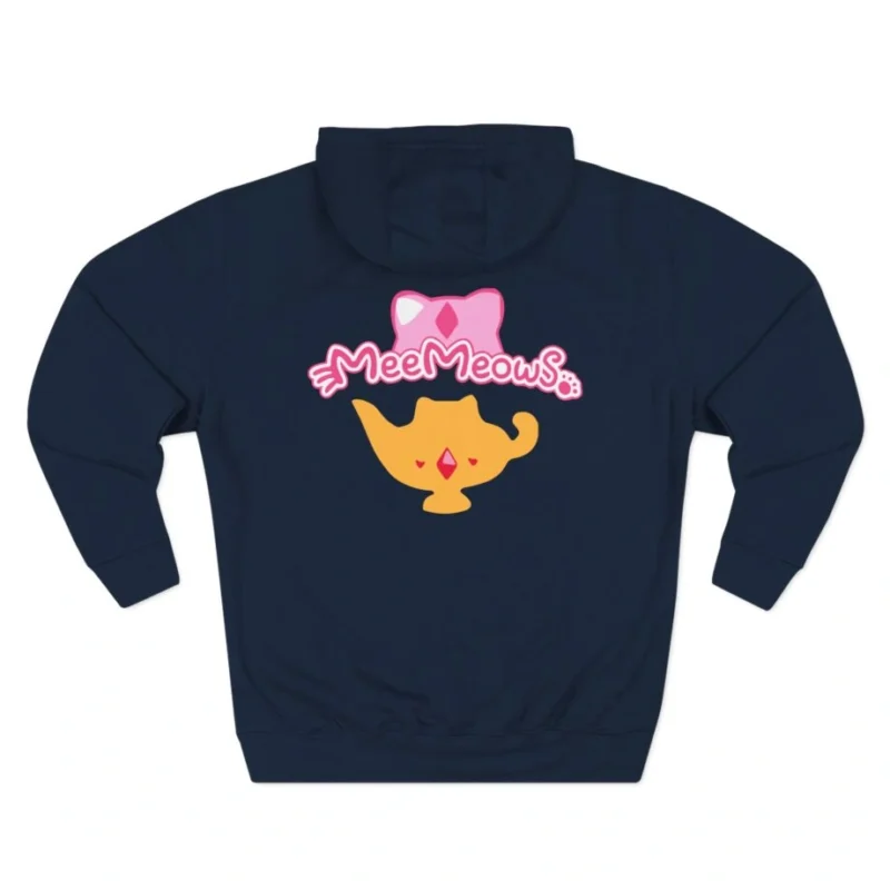 Aphmau Genie Cat Three-Panel Fleece Hoodie Navy Back Side