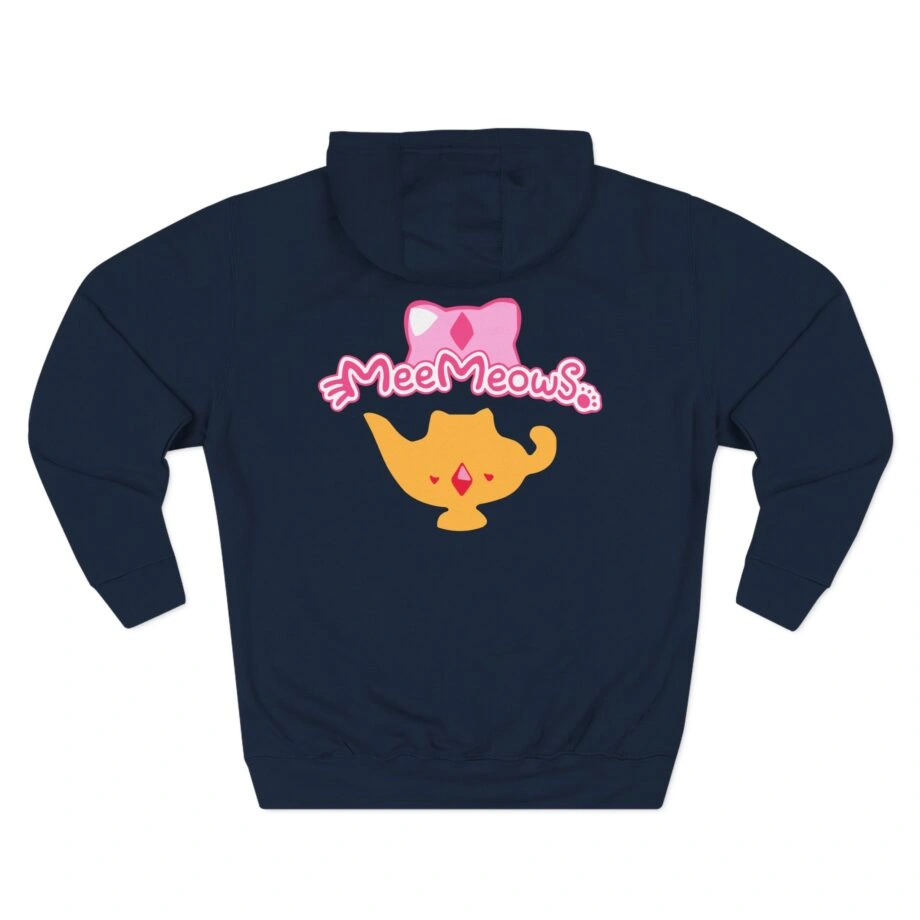 Aphmau Genie Cat Three-Panel Fleece Hoodie Aphmau Genie Cat Three-Panel Fleece Hoodie Navy Back Side