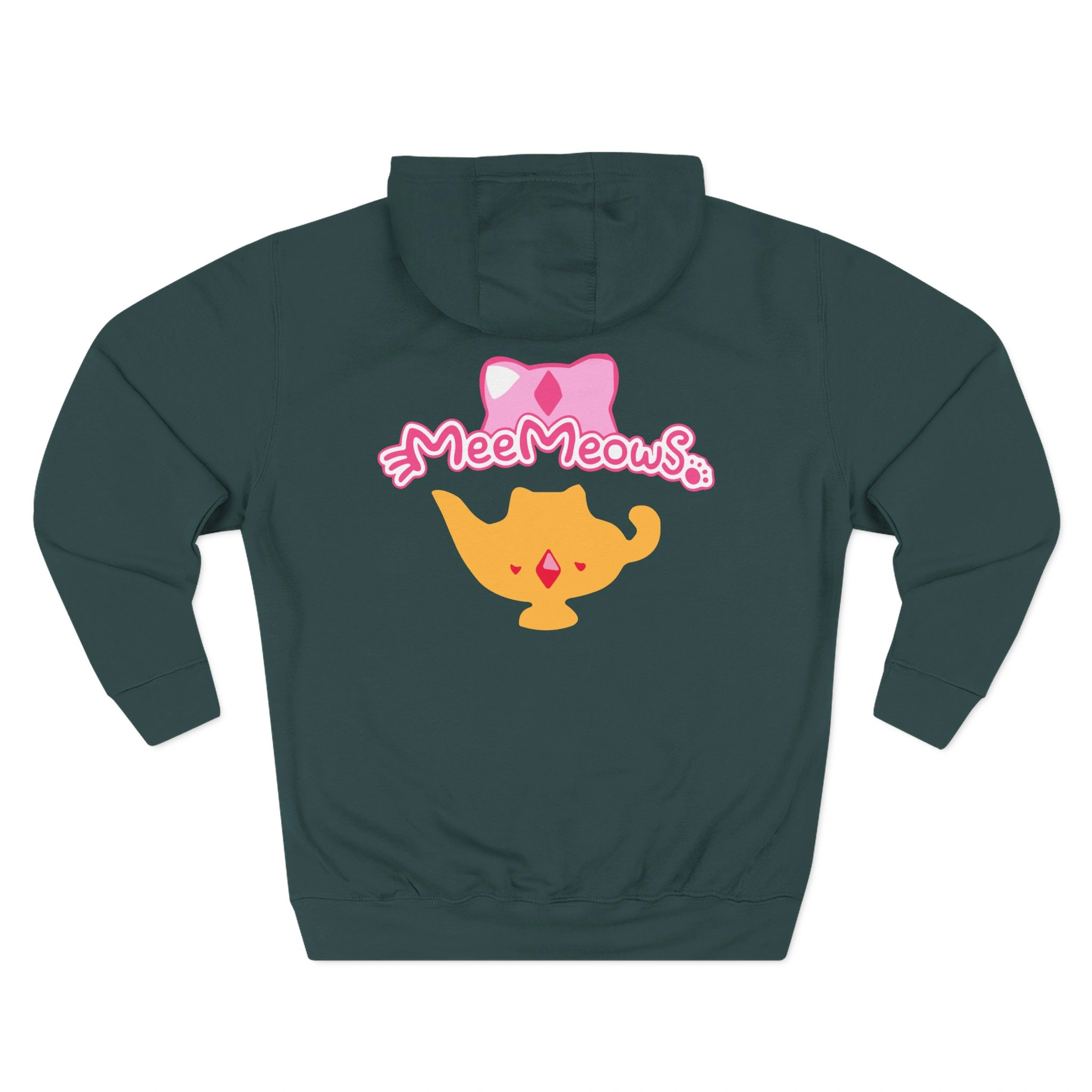 Aphmau Genie Cat Three-Panel Fleece Hoodie Aphmau Genie Cat Three-Panel Fleece Hoodie Sports Green Back Side
