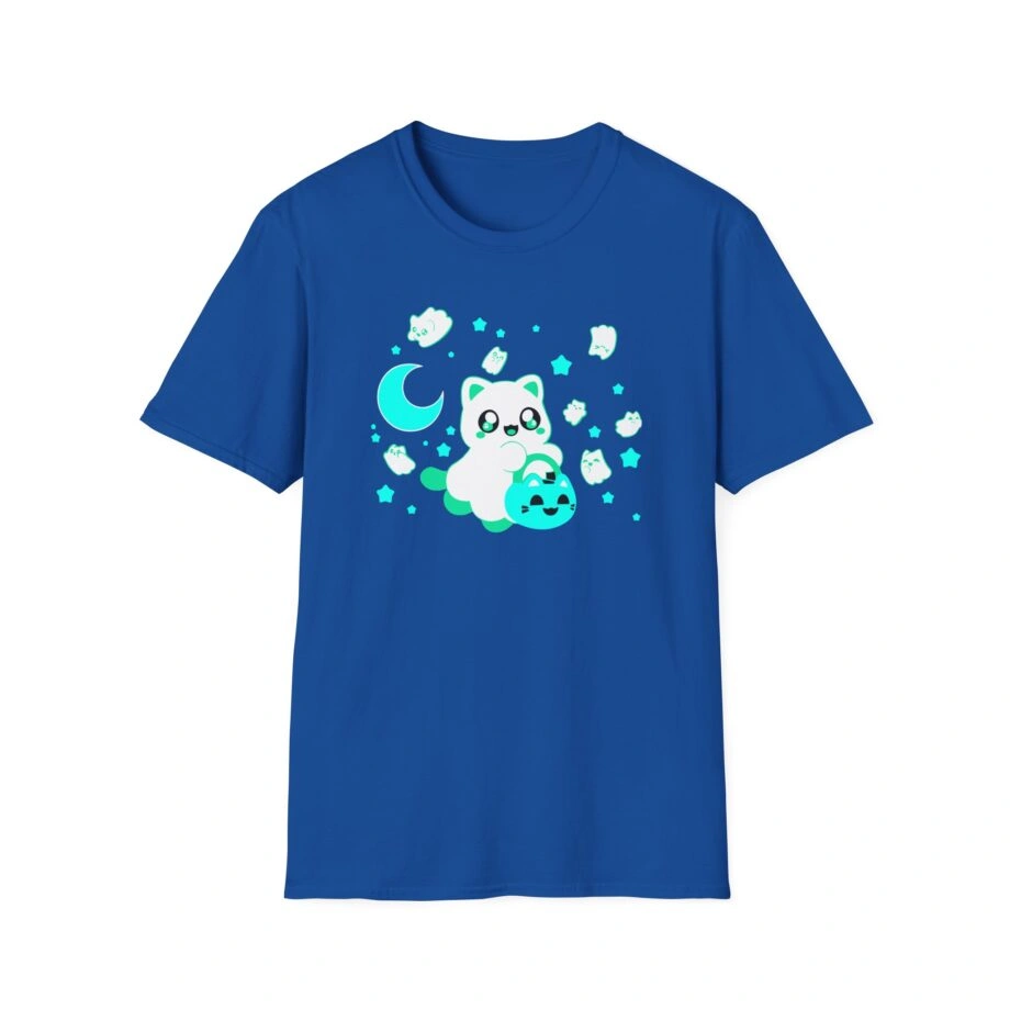 Aphmau Ghost Cat Unisex Softstyle Blend T-Shirt Aphmau Ghost Cat Unisex Softstyle T-Shirt Royal