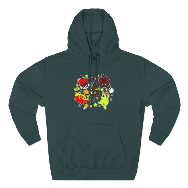 Aphmau Halloween Three-Panel Fleece Hoodie Sports Green