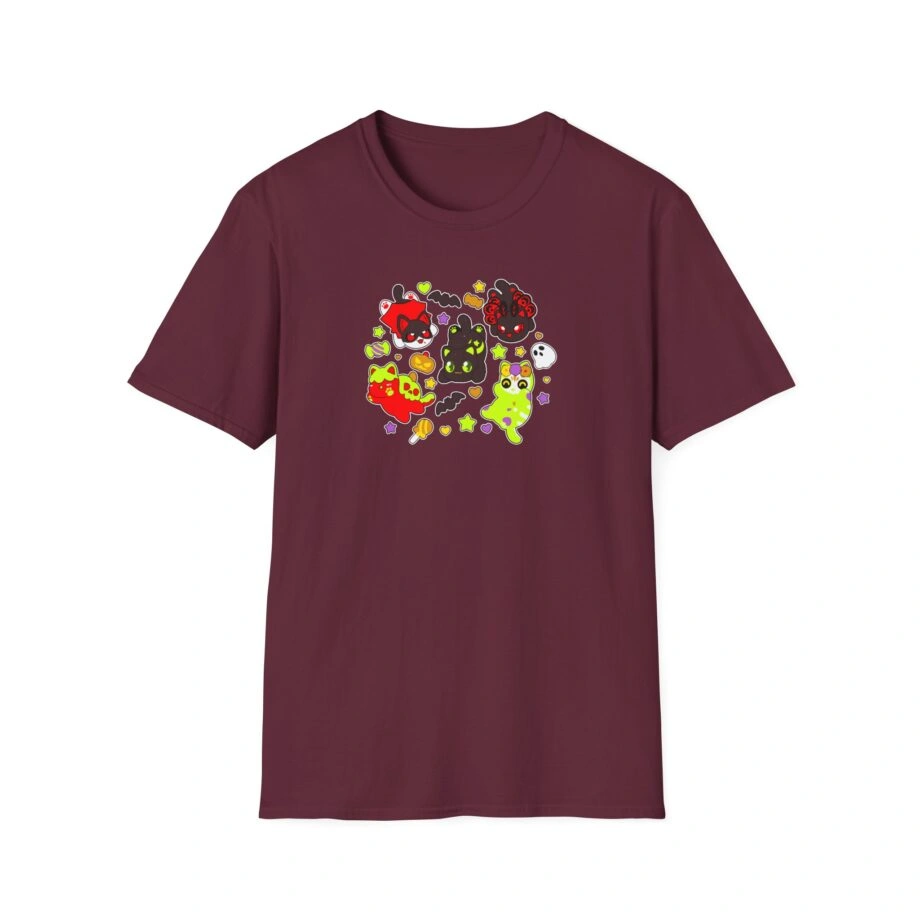 Aphmau Halloween Unisex Softstyle Blend T-Shirt Aphmau Halloween Unisex Softstyle T-Shirt Maroon