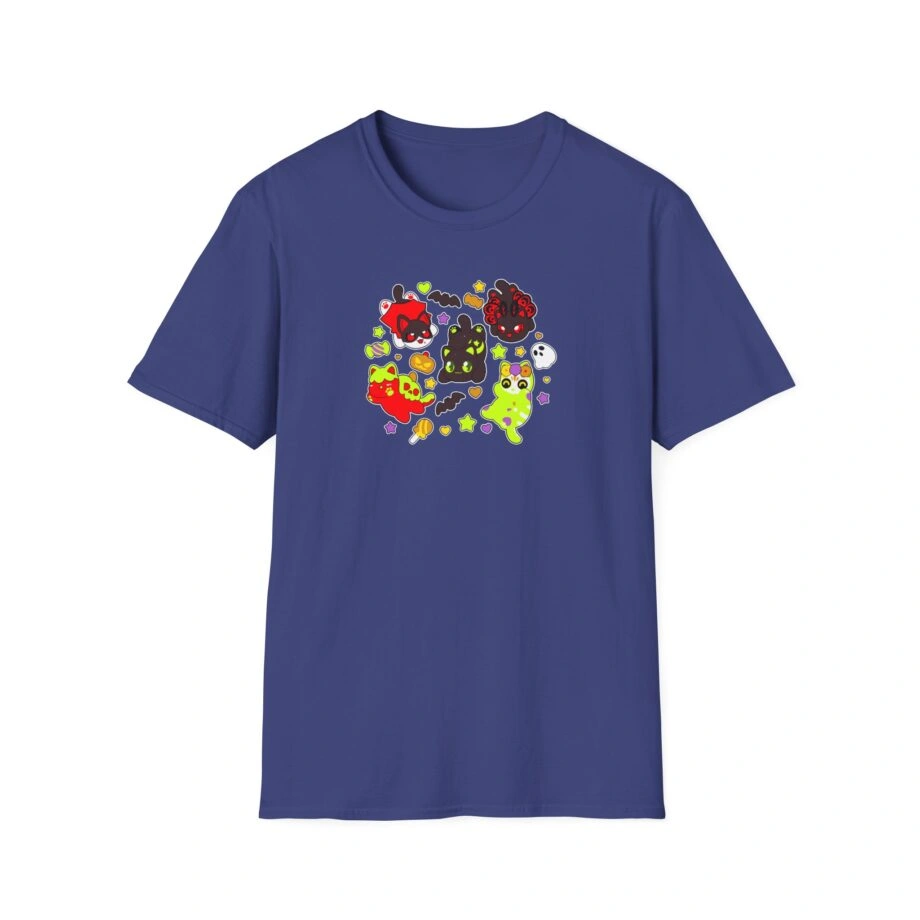 Aphmau Halloween Unisex Softstyle Blend T-Shirt Aphmau Halloween Unisex Softstyle T-Shirt Metro Blue