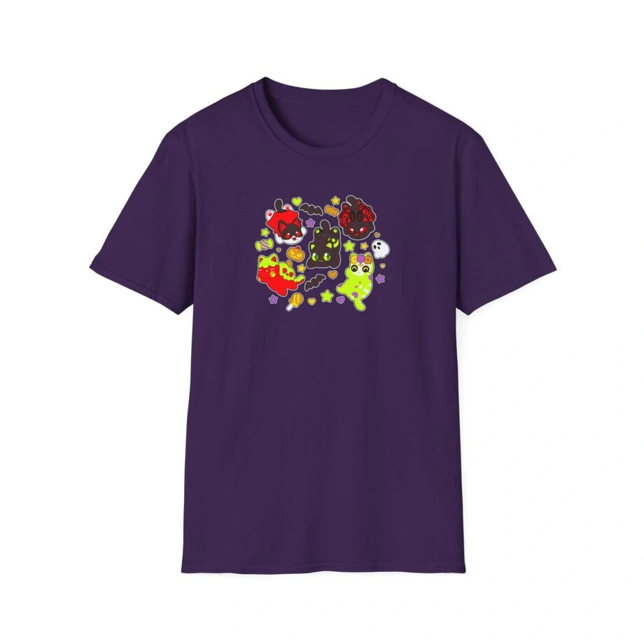 Aphmau Halloween Unisex Softstyle Blend T-Shirt Aphmau Halloween Unisex Softstyle T-Shirt Purple