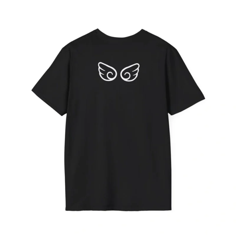 Aphmau Heart Unisex Softstyle T-Shirt Black Back Side