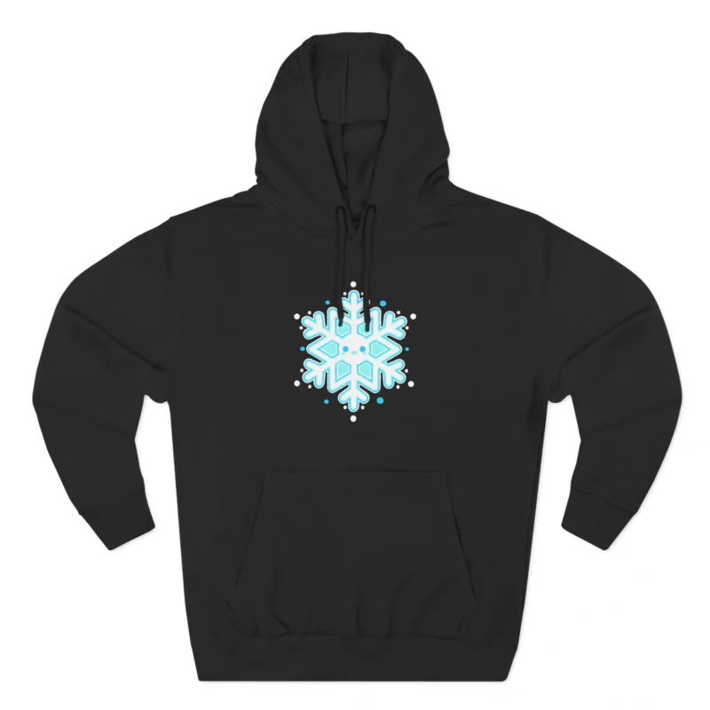 Aphmau Snowflake Holiday Three-Panel Fleece Hoodie Black