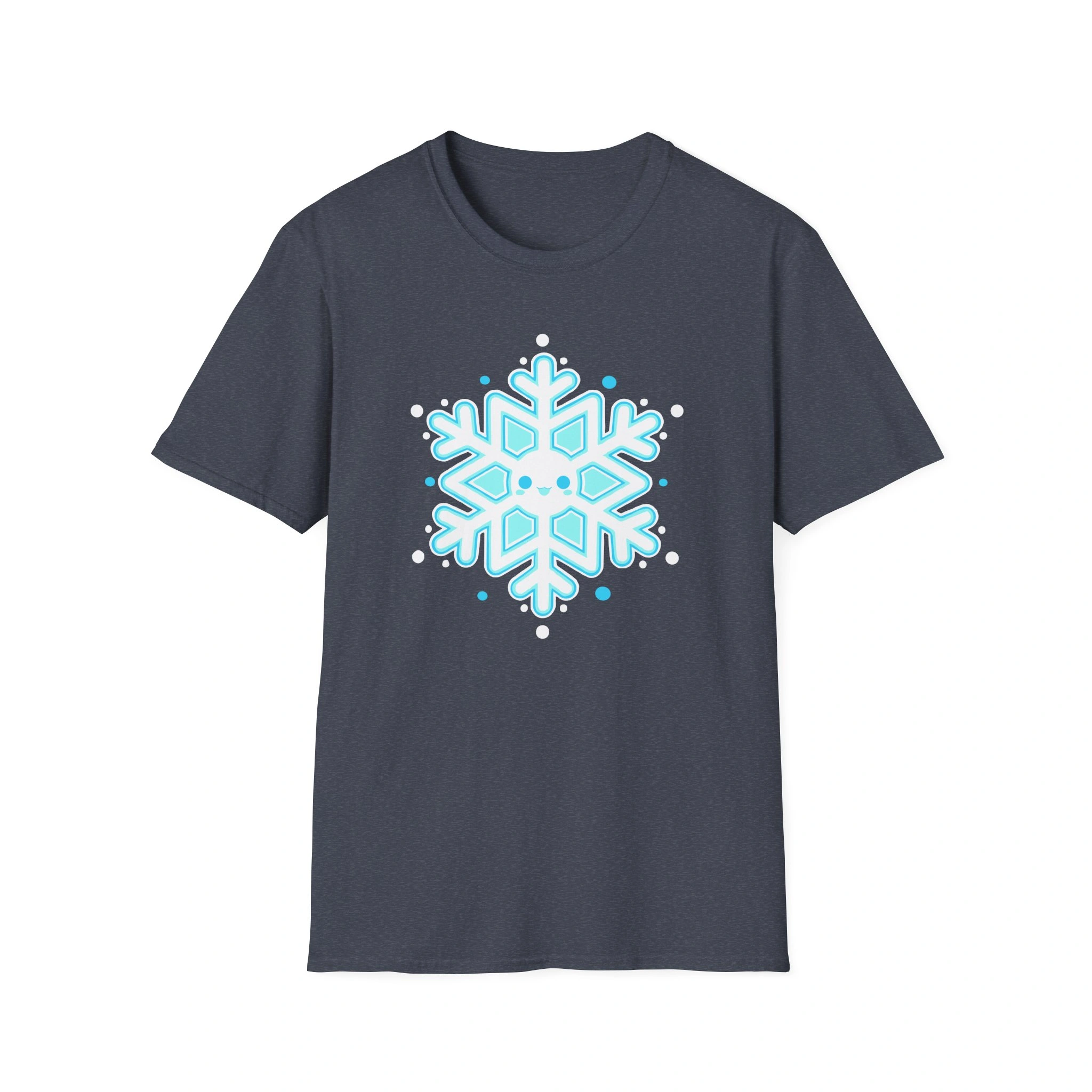 Aphmau Snowflake Holiday Unisex Softstyle Blend T-Shirt Aphmau Snowflake Holiday Unisex Softstyle T-Shirt Heather Navy