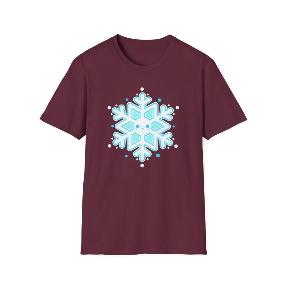 Aphmau Snowflake Holiday Unisex Softstyle Blend T-Shirt Aphmau Snowflake Holiday Unisex Softstyle T-Shirt Maroon
