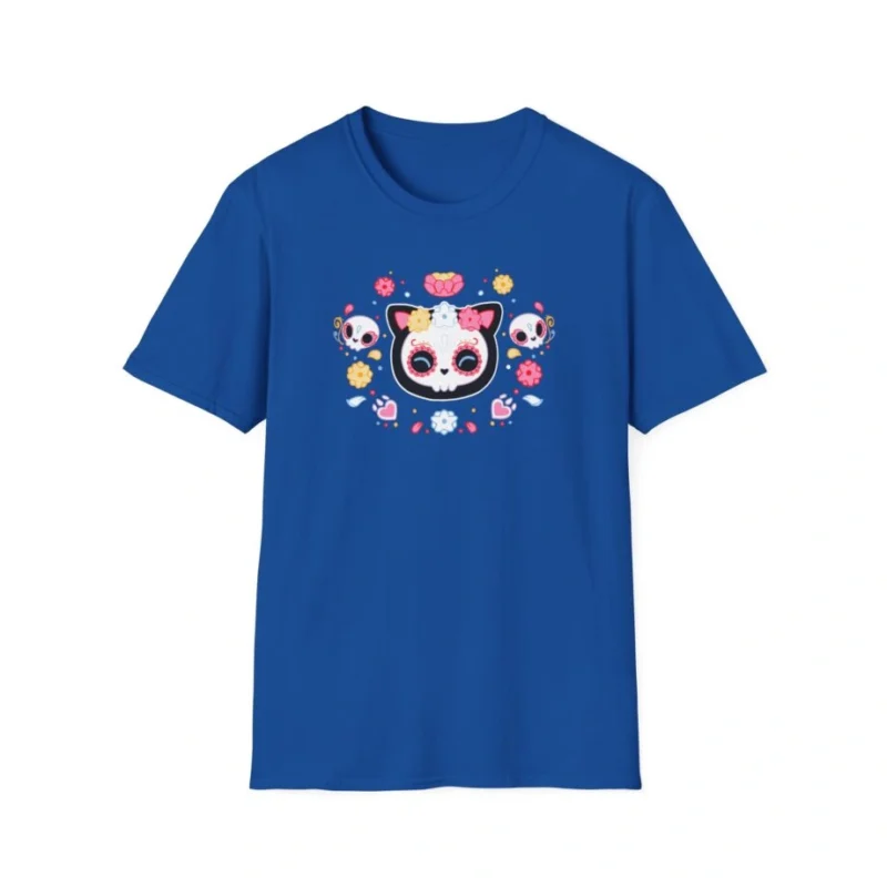 Aphmau Sugar Skull Cat Unisex Softstyle T-Shirt Royal