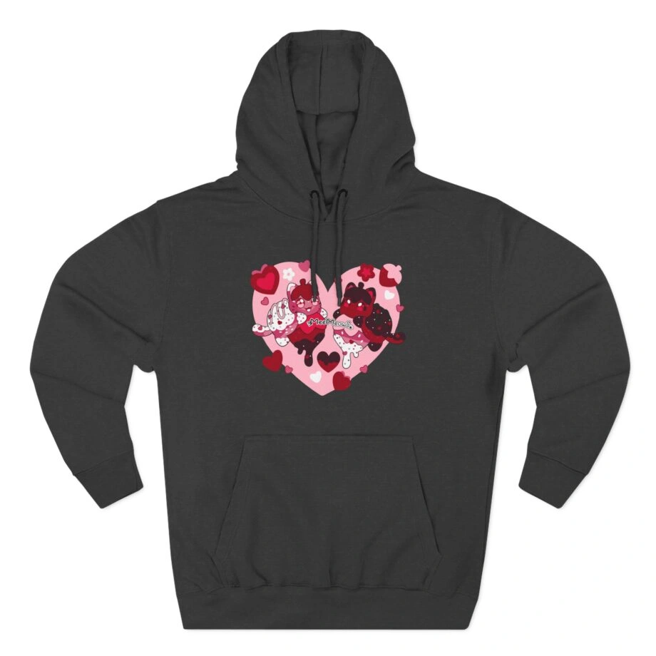 Aphmau Valentine’s Day Three-Panel Fleece Hoodie Aphmau Valentine’s Day Three-Panel Fleece Hoodie Charcoal Heather