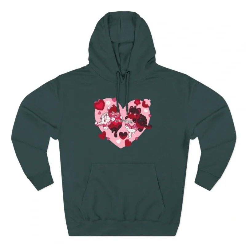 Aphmau Valentine’s Day Three-Panel Fleece Hoodie Sports Green