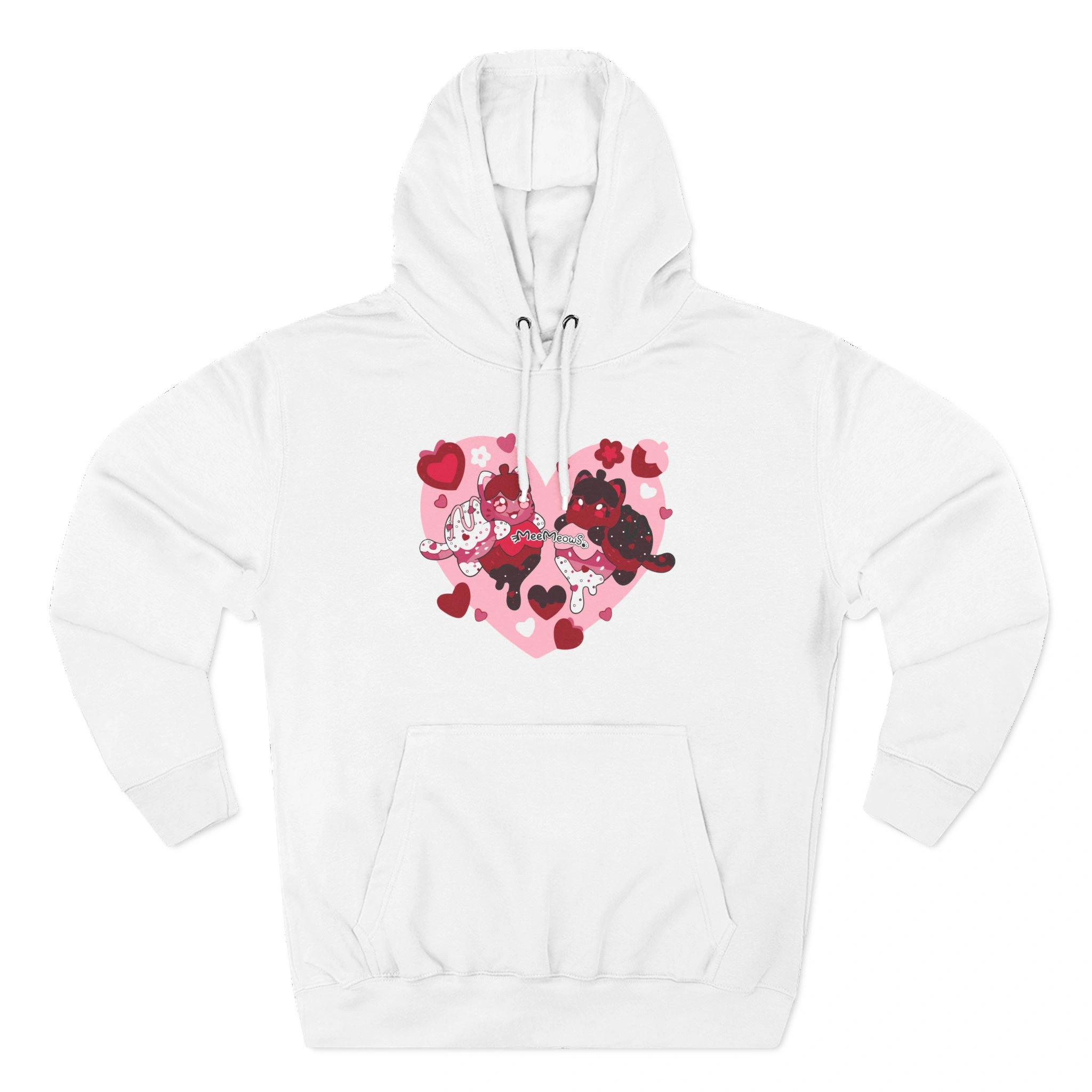 Aphmau Valentine’s Day Three-Panel Fleece Hoodie Aphmau Valentine’s Day Three-Panel Fleece Hoodie White