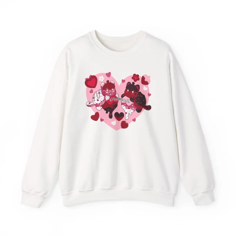 Aphmau Valentine’s Day Unisex Heavy Blend Crewneck Sweatshirt White