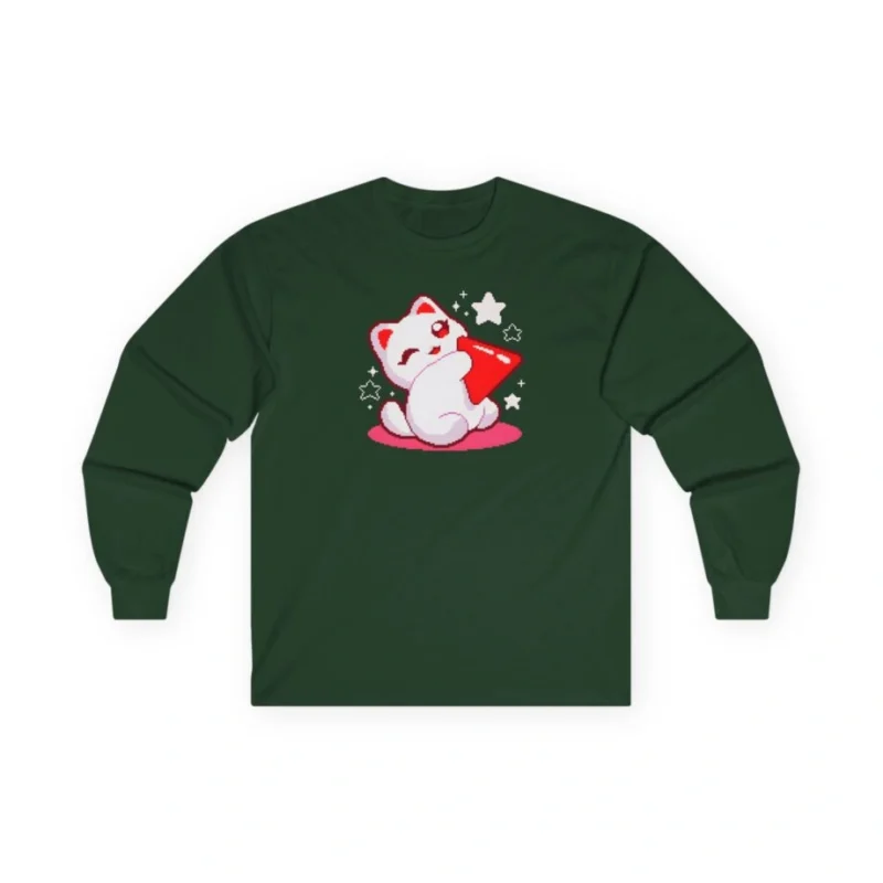 Aphmau Creator Cat Unisex Ultra Cotton Long Sleeve Tee Forest Green