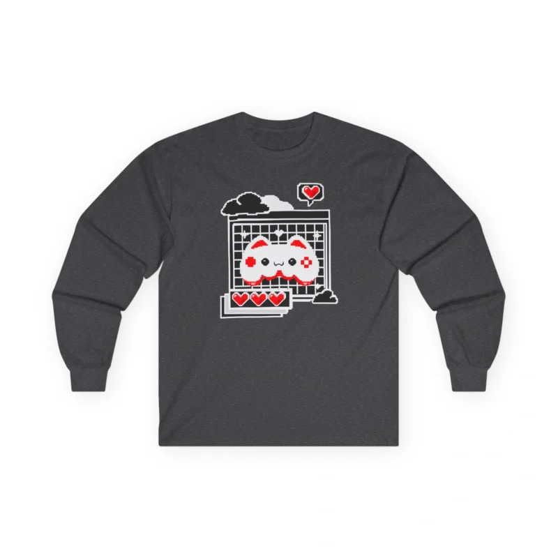 Aphmau Gamer Cat Unisex Ultra Cotton Long Sleeve Tee Dark Heather