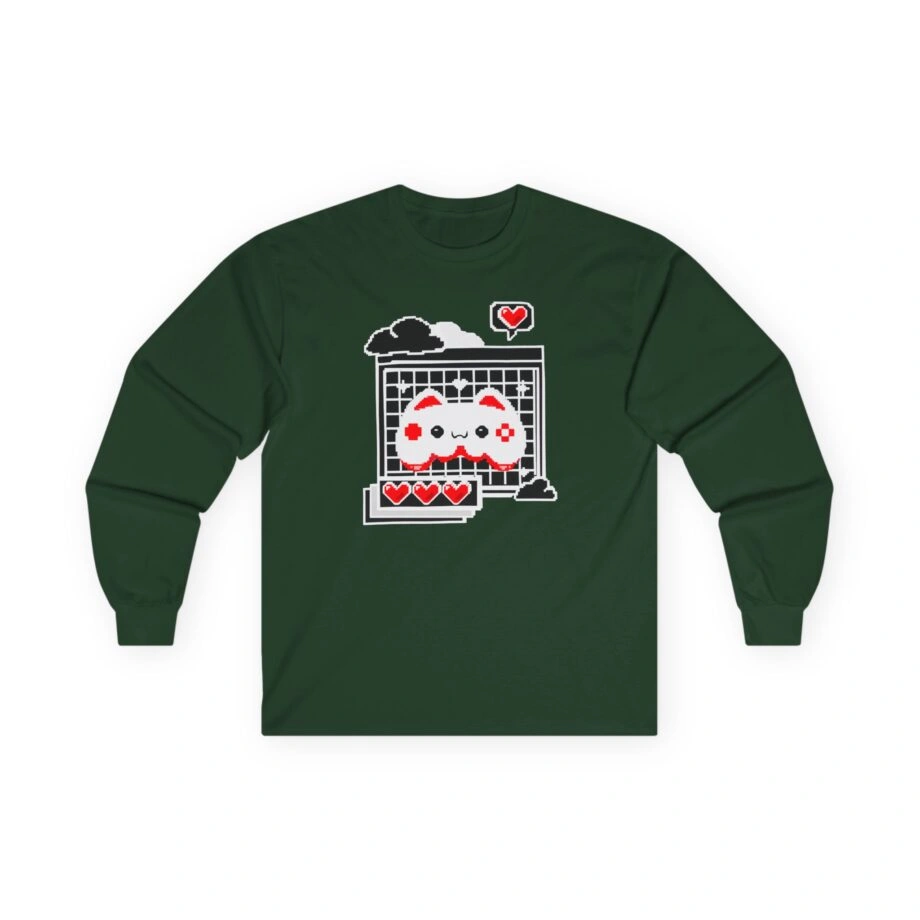 Aphmau Gamer Cat Unisex Ultra Cotton Long Sleeve Tee Aphmau Gamer Cat Unisex Ultra Cotton Long Sleeve Tee Forest Green