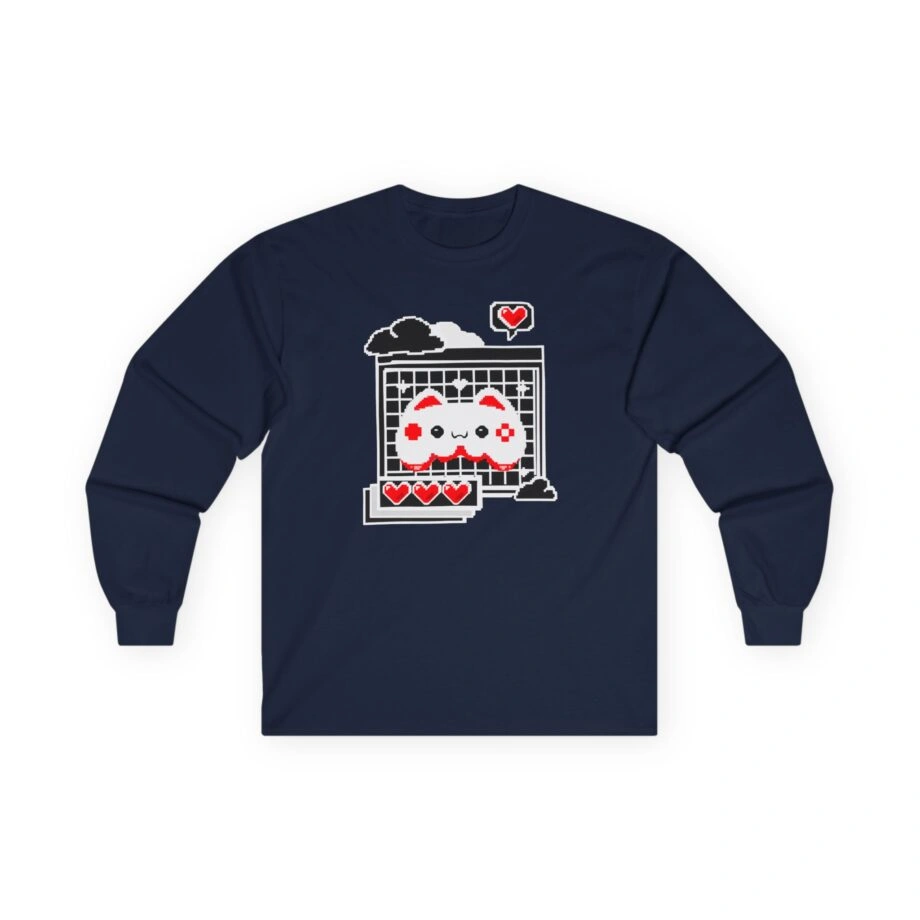 Aphmau Gamer Cat Unisex Ultra Cotton Long Sleeve Tee Aphmau Gamer Cat Unisex Ultra Cotton Long Sleeve Tee Navy