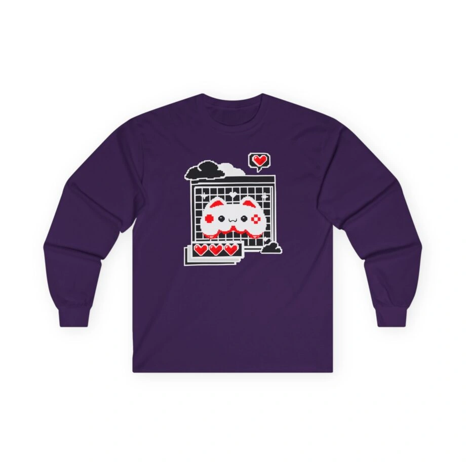 Aphmau Gamer Cat Unisex Ultra Cotton Long Sleeve Tee Aphmau Gamer Cat Unisex Ultra Cotton Long Sleeve Tee Purple