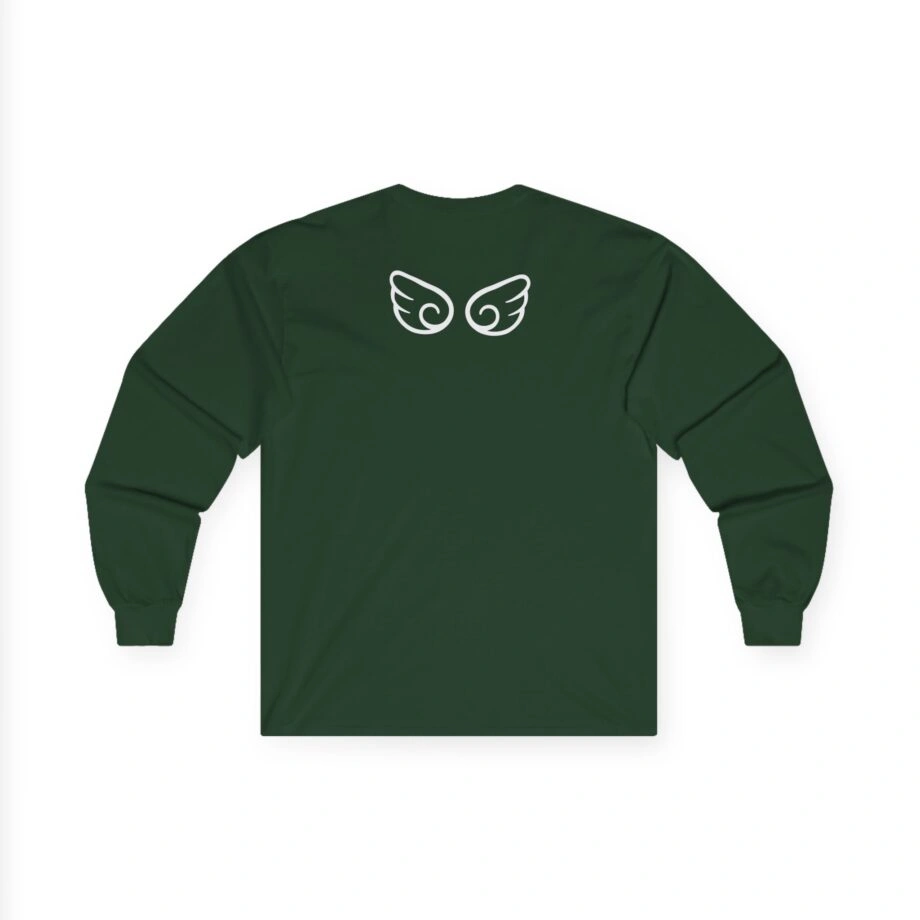 Aphmau Heart Unisex Ultra Cotton Long Sleeve Tee Aphmau Heart Unisex Ultra Cotton Long Sleeve Tee Forest Green Back Side