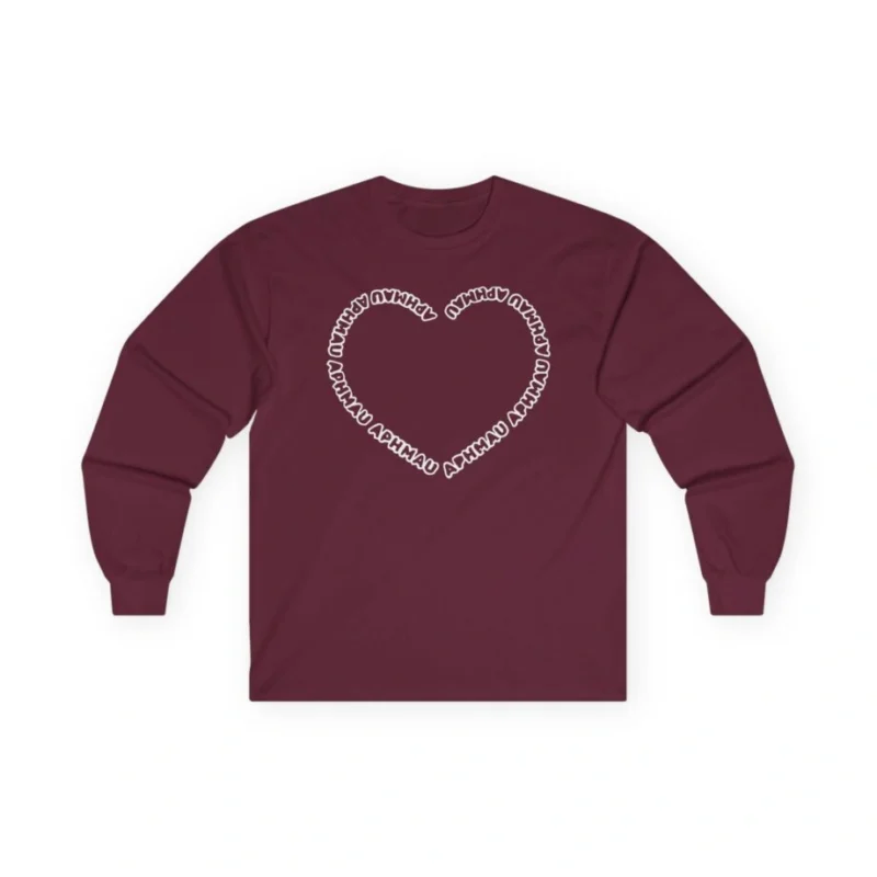 Aphmau Heart Unisex Ultra Cotton Long Sleeve Tee Maroon