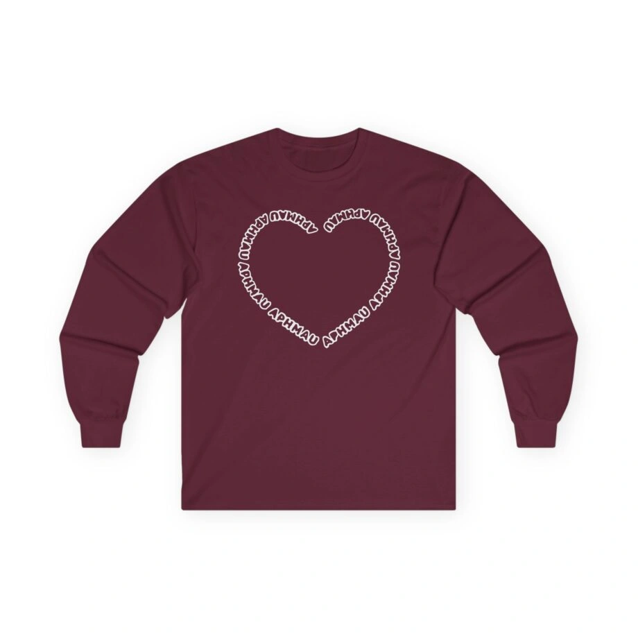 Aphmau Heart Unisex Ultra Cotton Long Sleeve Tee Aphmau Heart Unisex Ultra Cotton Long Sleeve Tee Maroon