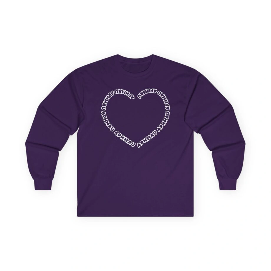 Aphmau Heart Unisex Ultra Cotton Long Sleeve Tee Aphmau Heart Unisex Ultra Cotton Long Sleeve Tee Purple