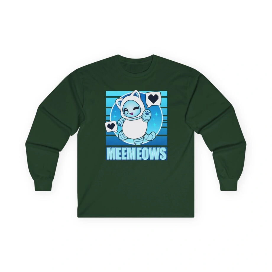 Aphmau Robot Cat Unisex Ultra Cotton Long Sleeve Tee Aphmau Robot Cat Unisex Ultra Cotton Long Sleeve Tee Forest Green