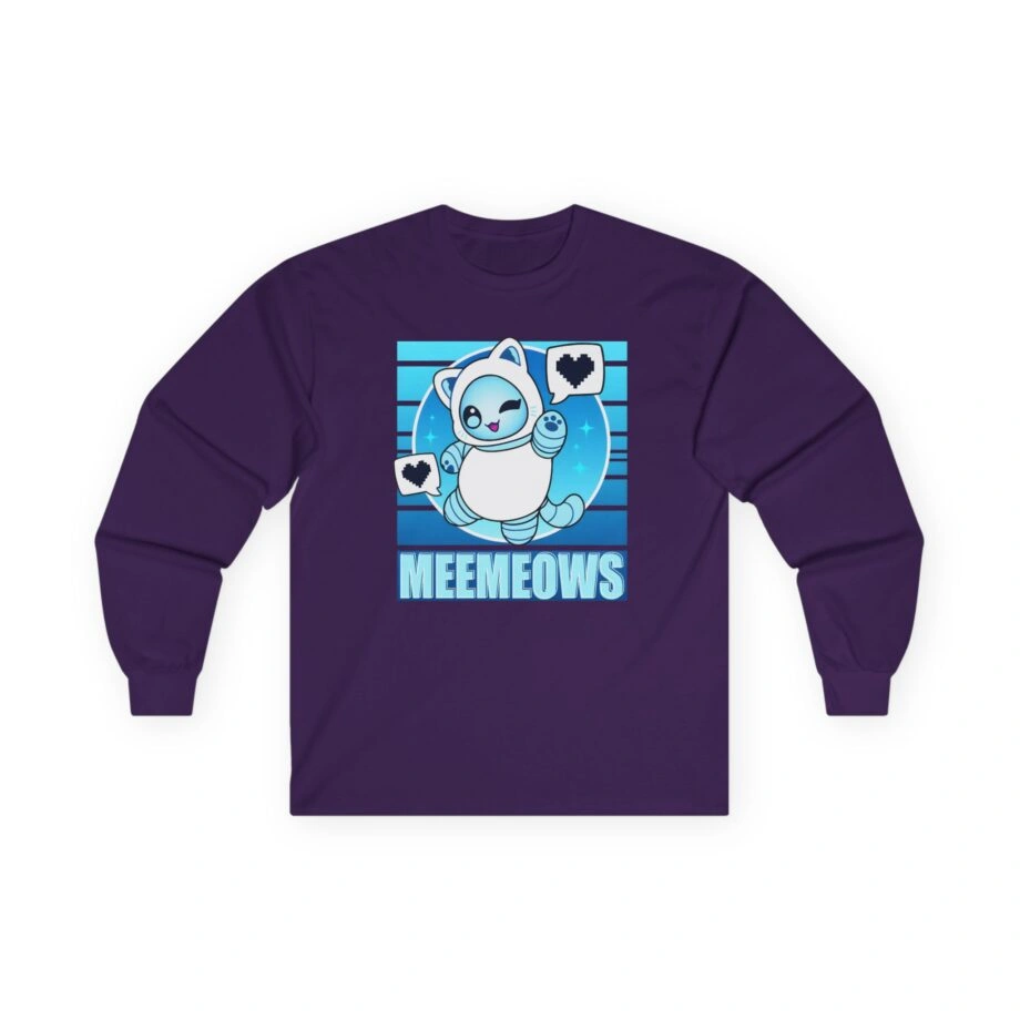 Aphmau Robot Cat Unisex Ultra Cotton Long Sleeve Tee Aphmau Robot Cat Unisex Ultra Cotton Long Sleeve Tee Purple