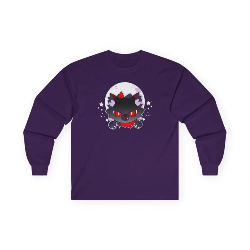 Aphmau Werewolf Cat Unisex Ultra Cotton Long Sleeve Tee Purple